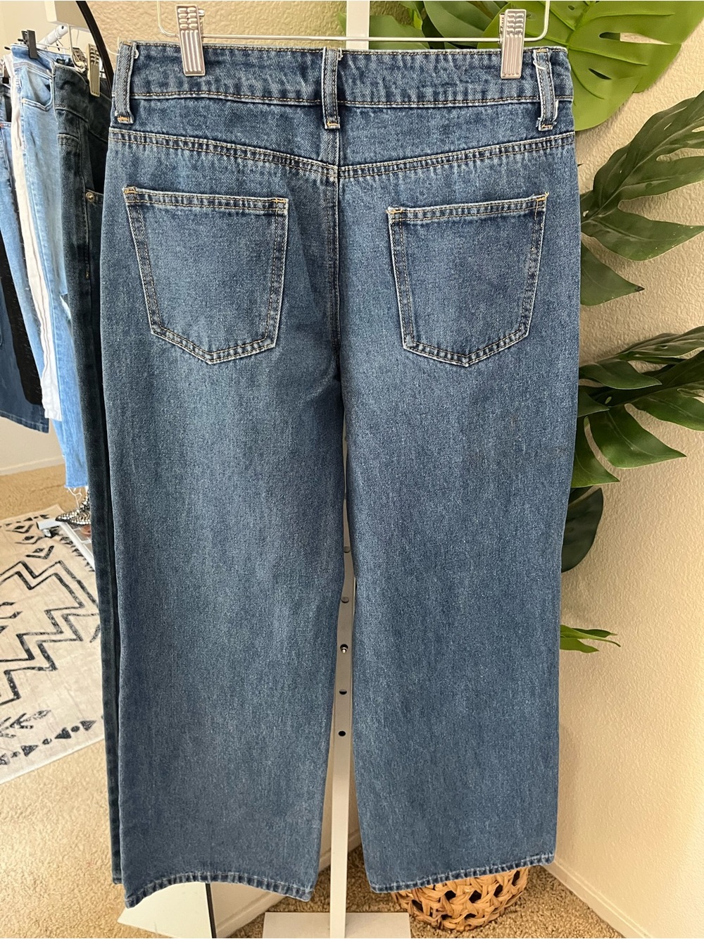 Edikted Wide Leg Medium Wash High Rise Jeans Size S | Denim Casual Cool - Picture 5 of 5